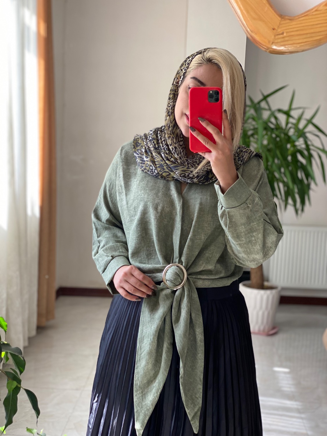 شومیز گره ای سگگ دار(شناسه 140)