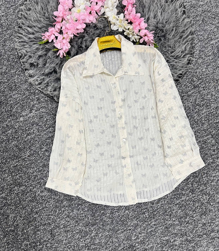 شومیز شیشه ای پروانه 🦋🌞 / شناسه 39666 ، پری