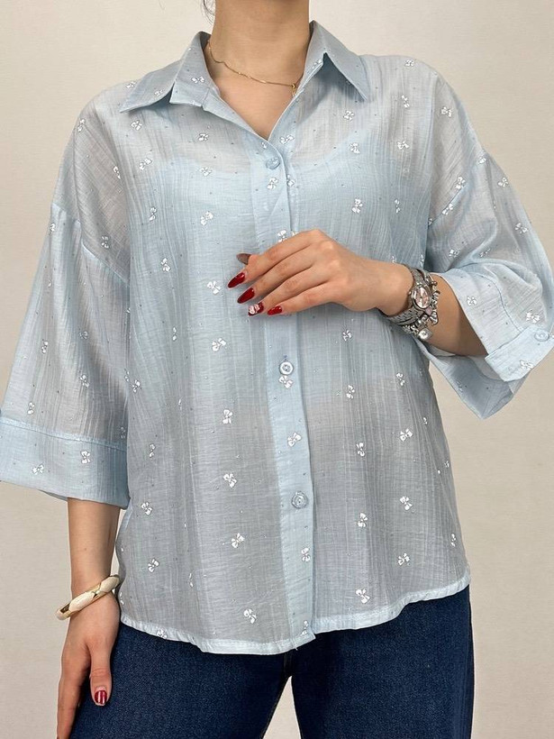 شومیز شیشه ای پروانه 🦋🌞 / شناسه 39666 ، پری